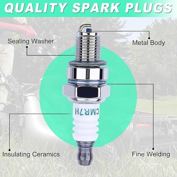 10 Pack CMR7H Spark Plugs, Spark Plug for Shindaiwa 3699-91867 Red Max 369991867, 506615101, 544260901, Sparkplug for Husqvarna 581362301 Stihl Redmax Blowers Brushcutters Trimmers Chain Saws