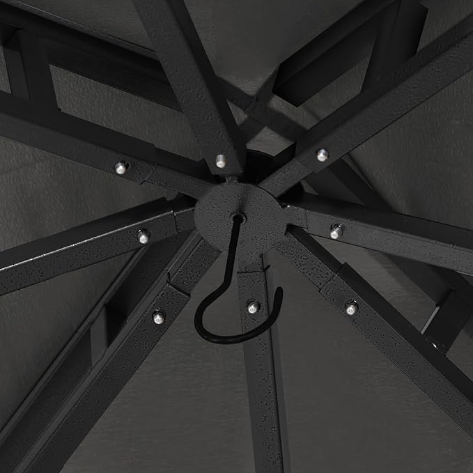 MASTERCANOPY Outdoor Garden Gazebo for Patios with Stable Steel Frame (11x11, Dark Gray)