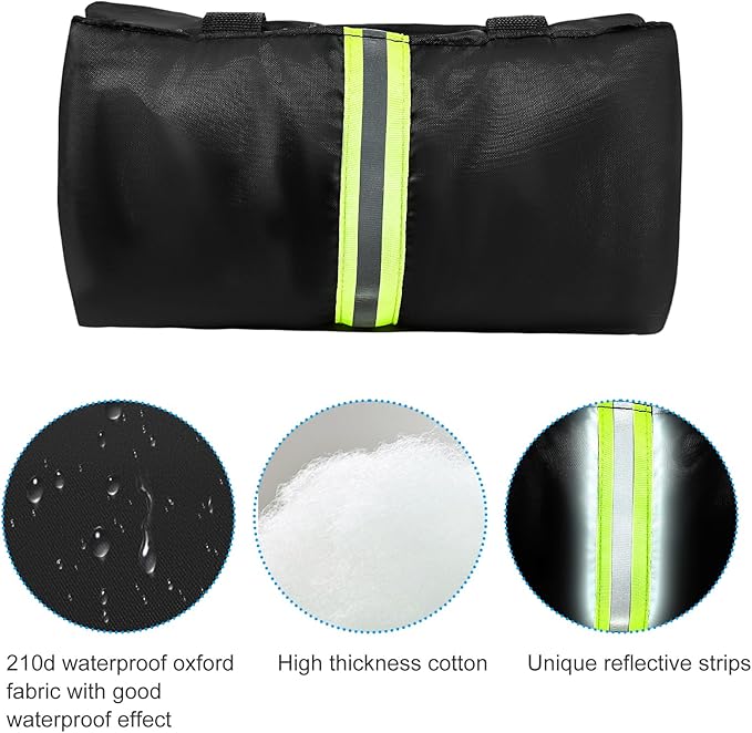 2Pcs Outdoor Faucet Cover for Winter Freeze Protection Frost Proof Insulated Spigot Freeze Miser Reusable Waterproof Water Faucet Insulation Wrap with Reflective Strip for Garden Yard Outside Hose Bib