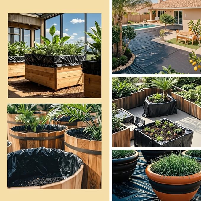 Pond Liner 15x 20ft 20mil Pond Liners for Outdoor Ponds，Waterproof Liner for Fish Ponds for Outside、 Pool、Water Features、 Fountains、Waterfall and Water Gardens，Pond kit，Black