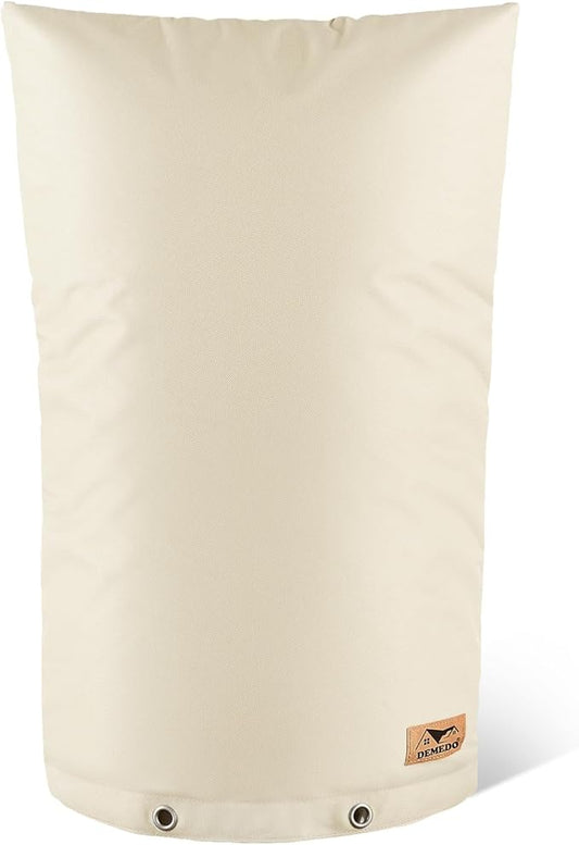 Backflow Preventer Insulation Cover - Water Pipe Insulation Sprinkler Cover for Outside - Insulated Backflow Cover Pouch for Irrigation Back Flow Valve in Winter or Sun Exposure (14" W x 26" H, Sand)