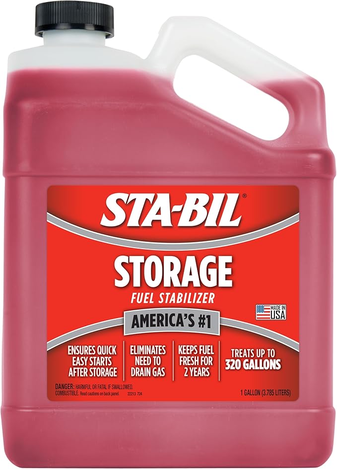 STA-BIL Storage Fuel Stabilizer | Keeps Fuel Fresh for 24 Months, Prevents Corrosion, Gasoline Treatment Fuel Additive that Protects Fuel System, Gas Stabilizer for Fuel Storage, 1 Gallon