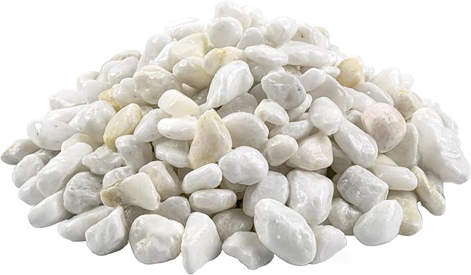 MSI Decorative Tumbled White Pebbles, 0.25 inch - 0.75 inch, 40 lb. Bag (55 Bags/Pallet)