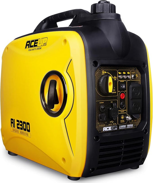 Aceup Energy 2300 Watt Portable Inverter Generator, Super Quiet Gas Generator for Home Use, EPA Compliant, Lightweight RV Ready