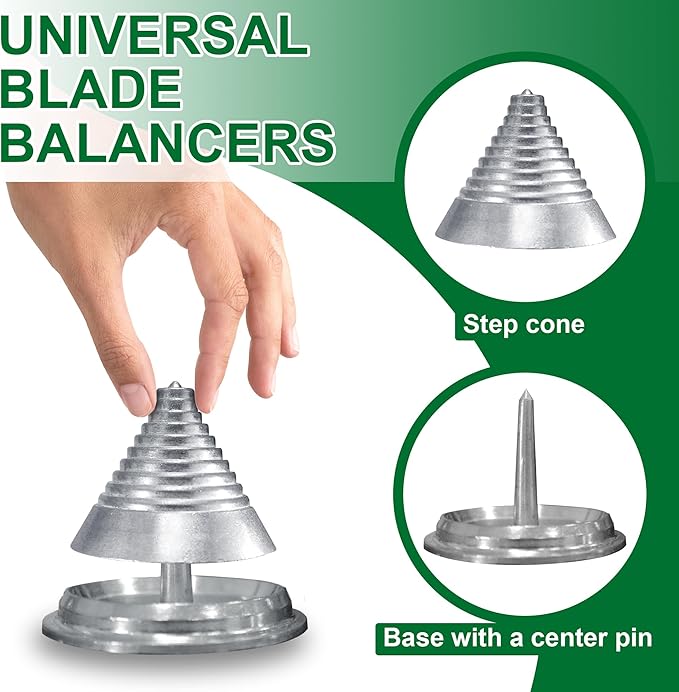 Lawn Mower Blade Balancer for Balances Blades After Sharpening, Metal Material Design Lawnmower Accessories, Compatible with Most Lawnmower Blades (2pk)