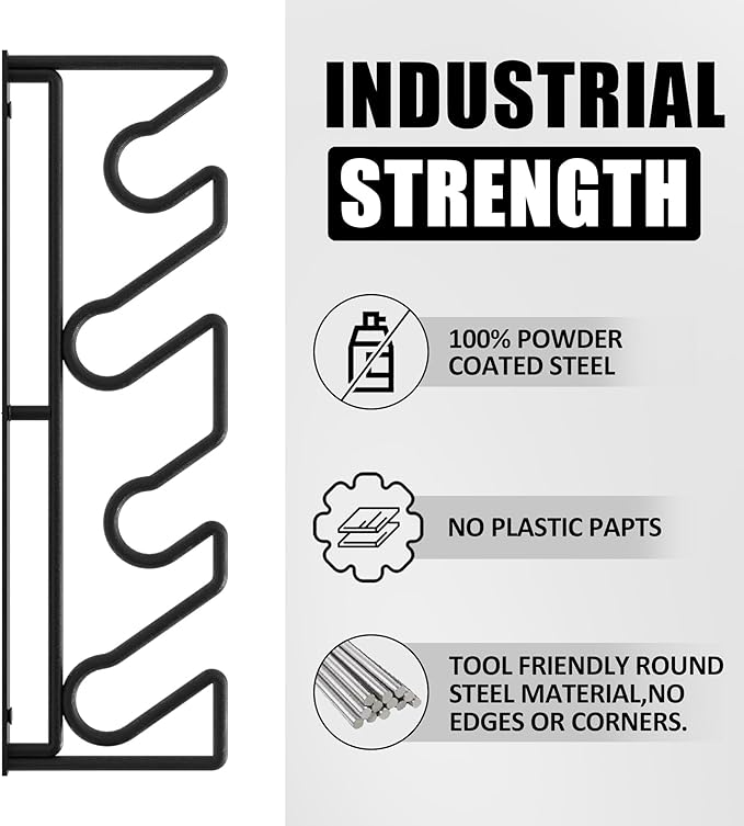 UNITEDPOWER Garden Tool Storage Rack，Wall Mounted Garage Organizer，Tool Utility Holder for Garden Equipment Shovel Rakes Brooms