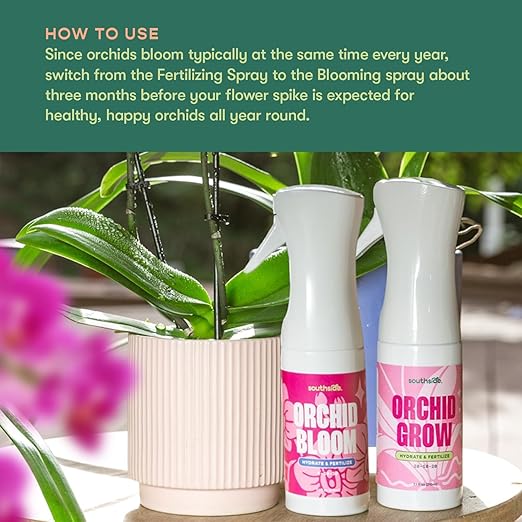 Orchid Bloom Fertilizer by Southside - 16 oz - Encourage Blooms with Precise Nutrition & Humidity - Gentle Formula, Premium Continuous Spray for Easy Coverage