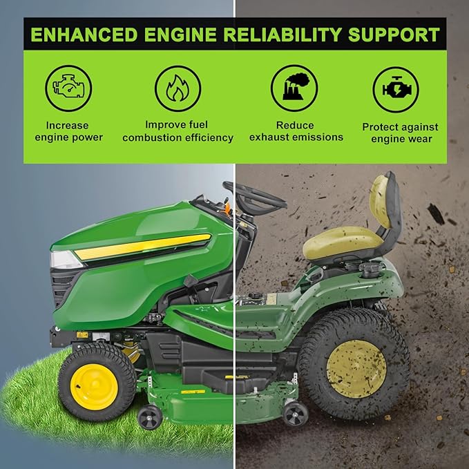 D125 MIU14395 Air Filter for John Deere D100 D105 D125 D130 D140 D110 E140 E130 E100 E120 LA145 LA135 Z255 Z235 X330 Lawn Tractor with Tune Up Kit (Two Cylinder Engine)