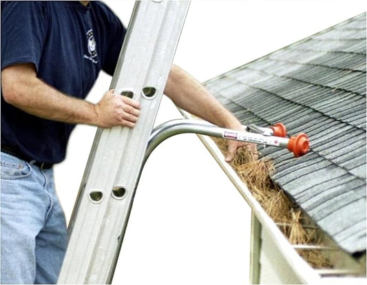 Stabilizer - Extension Ladder Stabilizer for Roof and Wall - Gutter Protector Attachment Hooks to and fits Most Ladders - Stability and Safety - Heavy Duty Ladder Standoff Tool