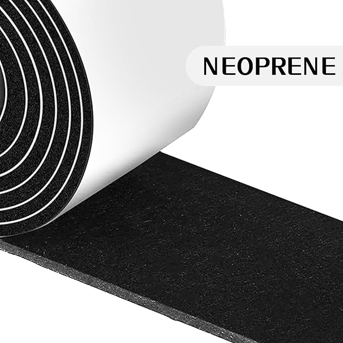 Storystore Foam Insulation Tape Self Adhesive, 1/2In x 1/16In x 16.4Ft Weather Stripping for Doors and Windows, Sound Proof Soundproofing Door Seal, Weatherstrip, Air Conditioning Seal Strip