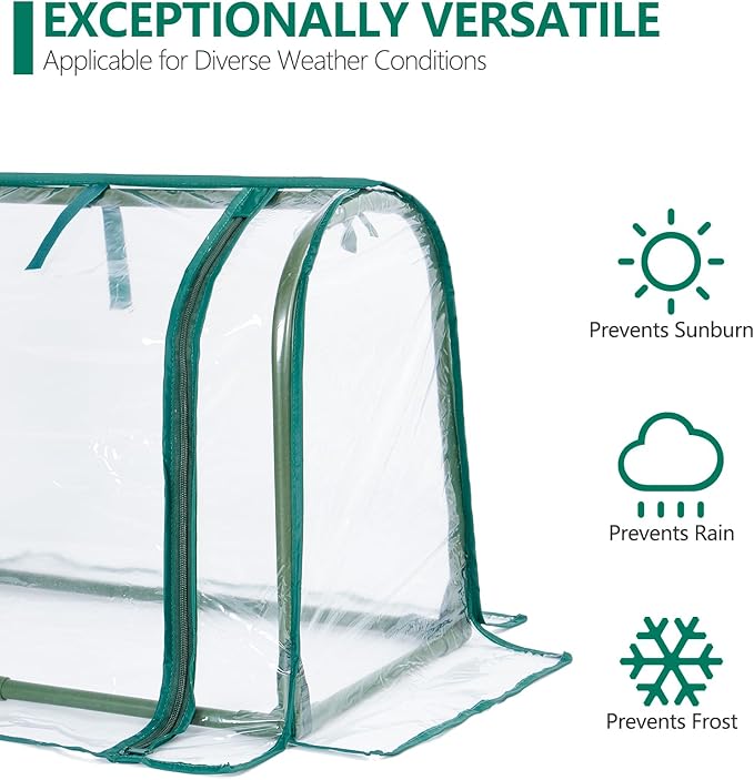 Mini Indoor Greenhouse Tabletop Garden Nursery Plant Cover Tent Humidity Domes for Home Gardening Germination and Seedling Propagation - 23x12x16.5 Inches