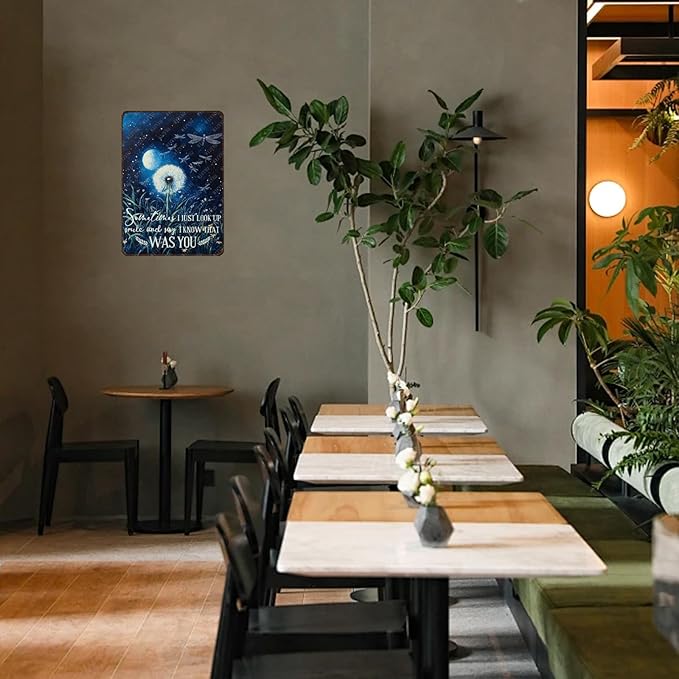 Metal Signs Sometimes I Just Look Up Smile And Say I Know That Was You Aluminum Tin Signs For Living Room Cafe Kitchen Bar Office Wall Decor 12×8 Inch