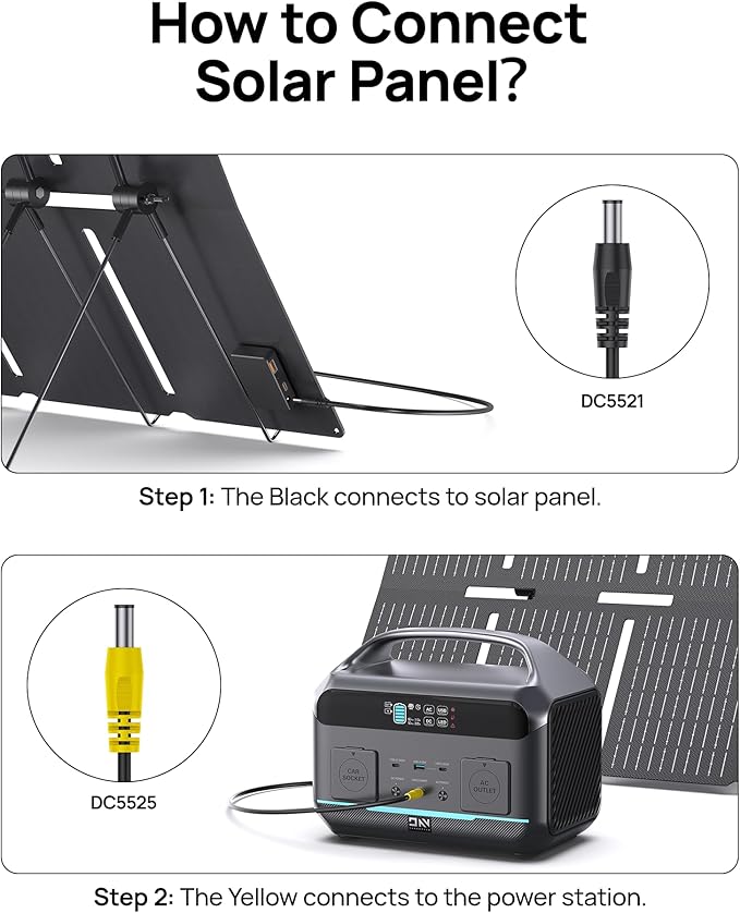 Solar Generator 600W (Surge 1200W), Portable Power Station with 100W Solar Panel, 576Wh (180,000mAh) LFP Battery with AC & DC Outlets, 1 Hour Fast Charging for Home & Emergency, Camping, CPAP