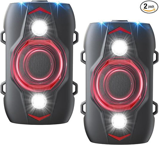 Rodent Repellent for Car Engines - Ultrasonic Mouse Repellent Under Hood, Upgraded 4 LED Strobe Lights, Plug-in & Battery Powered, Keep Rodents Out of Car, RV, Garage, Room, Indoor, Outdoor, 2 Pack