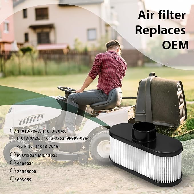 FR691V Tune Up Kit for 4-Stroke Engines Lawn Mower FR651V FR730V FS481V FS541V FS600V FS651V FS691V, Replace 11013-0752 11013-7047 Air Filter & 49065-7007 Oil Filter