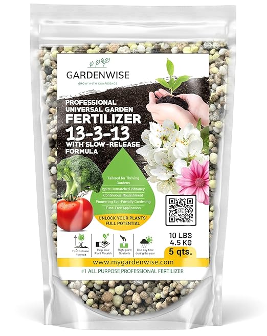 Professional Universal Garden Fertilizer 13-3-13 with Slow-Release Formula (20 QUARTS)