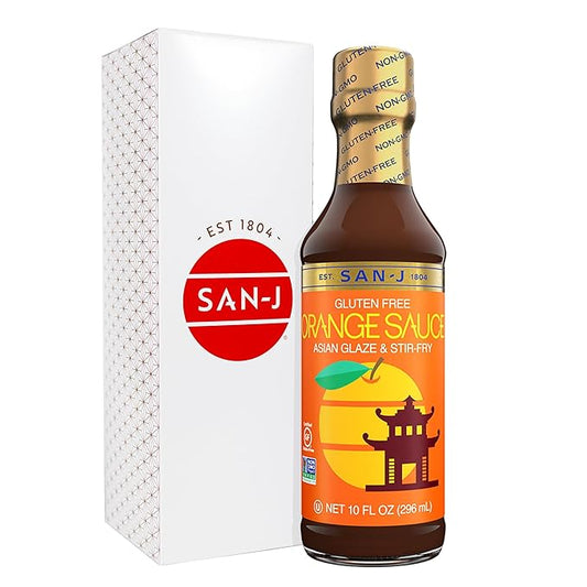 San-J - Gluten Free Orange Sauce - Bright and Sweet Sauce for Cooking - Non-GMO - 10 oz. Bottle
