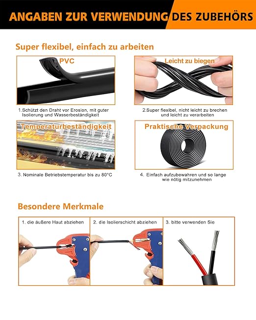 18 AWG 4 Conductor Electrical Wire-18/4 Gauge Stranded PVC Cord-Oxygen-Free Tinned Copper Core,12V/24V Low Voltage Flexible Cable for Automotive Marine LED Strips,Solar Lighting (49.21FT)