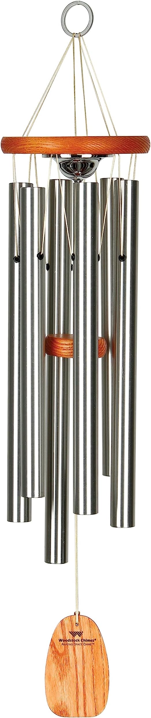 Woodstock Chimes Signature Collection Woodstock Memorial Chime 24'' Amazing Grace Wind Chime Inspirational and Memorial Wind Chimes for Outdoor, Patio, Home or Garden Décor Sympathy Bereavement (AGMU)