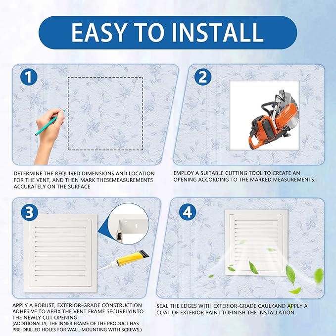 11.5 x 11.5 Louvered Access Panel with Elephant Trunk Latch - Access Panel with Vent - White Aluminum - Inside Dimensions: 10 x 10 inch