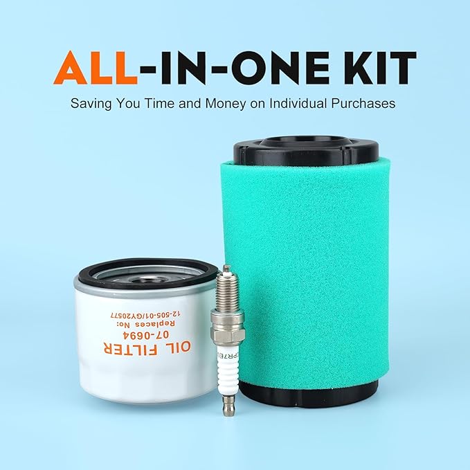 Hipa 22 883 01-S1 Air Filter for 5400 Series Maintenance Kit Cub Cadet XT1 Enduro LT 42 Oil Change Kit Kohler KS540 KS590 KS595 KS530 17 18 19 19.5HP Engine 22 083 01-S Lawn Mower Tune Up Kit