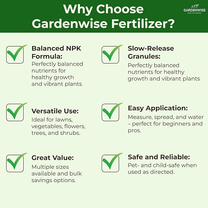 13-13-13 Slow Release Granular Fertilizer – All Purpose Plant Food 13 13 13 for Outdoor Grass, Vegetables, Roses, Flowers, Shrubs, Trees. Lawns, Gardens, Potted Plants (20 quarts)