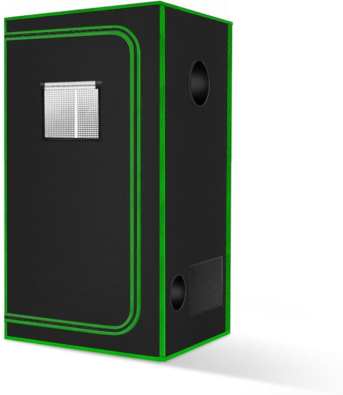 MELONFARM Small Grow Tent for Aerogarden，18”x18”x36” ，Hydroponics Growing System ，Highly Reflective 600D Diamond Mylar Canvas with Ventilation window and Floor Tray for Hydroponic Indoor Plant Growing