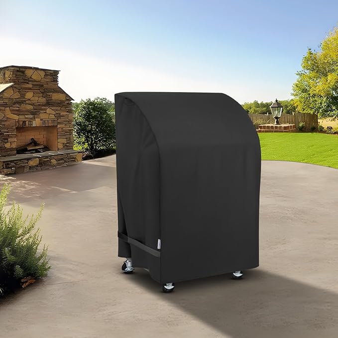 SunPatio 2 Burner Gas Grill Cover 32 inch, Heavy Duty Waterproof Small BBQ Grilling Cover, Compatible for Weber Char-Broil Nexgrill and More Grills with Collapsed Side Tables, All Weather Protection