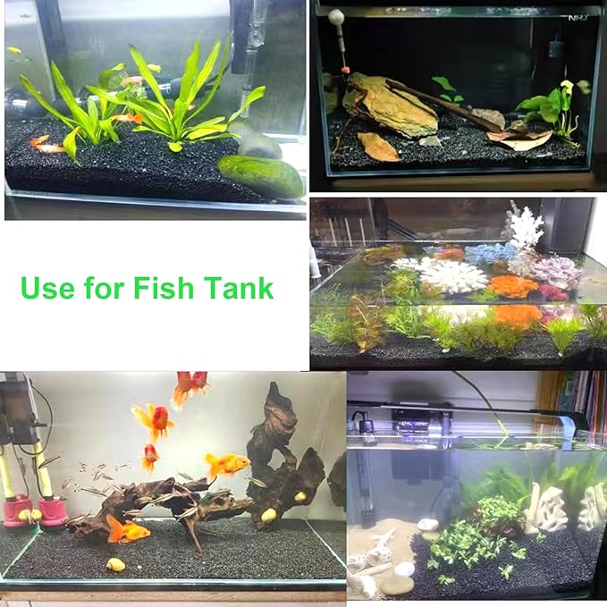 2.4lb Succulents and Cactus Black Sand, Décor & Additive Tiny Stones,DIY Rocks Gravel for Bonsai, Fairy Gardening, Terrarium, Vases Fillers