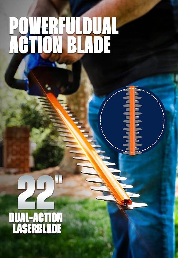 WILD BADGER POWER Hedge Trimmer 40V 2Ah Cordless 22 inch, Tool only.