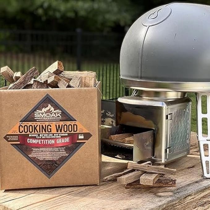 Smoak Firewood Cooking Wood Mini Splits - USDA Certified Kiln Dried (Cherry, 5-6in Tiny Pizza Oven Wood) for Portable Pizza ovens (729 Cubic Inches)