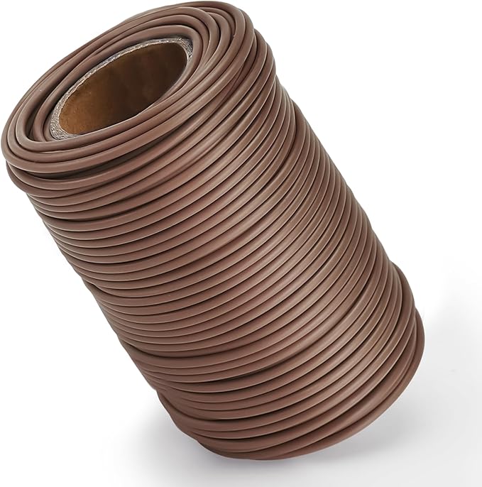 130 Feet Soft Plant Tie Brown Twist Garden Ties for Plants Gardening Home Office Organization TPR Garden Ties Supplies with 2.5mm Diameter