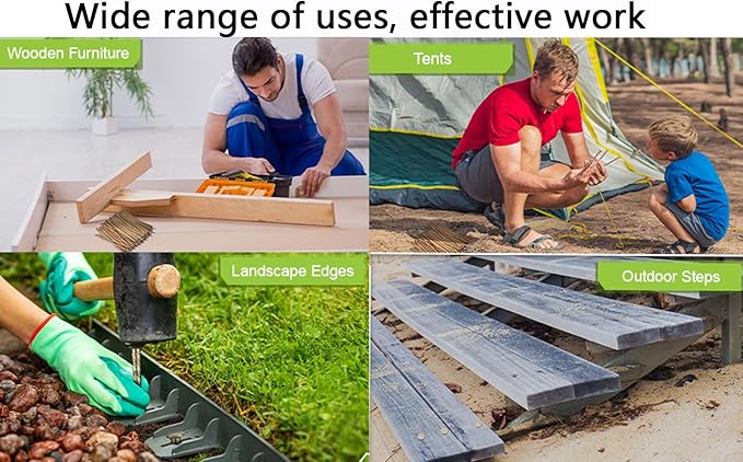 12 Inch Galvanized Heavy Duty Spiral Landscape Spikes, Metal Garden Stakes Edging Anchoring Spikes for Artificial Turf, Paver Edging, Weed Barrier, Tent, Camping, Carpentry,（ 40 Pack）