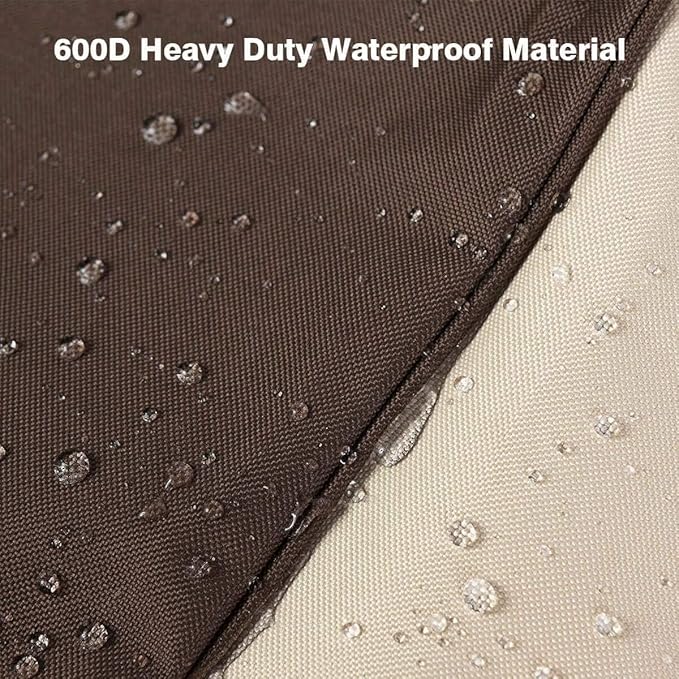 Vailge Fire Pit Cover Round,100% Waterproof Round Patio Fire Bowl Cover,Outdoor Heavy Duty Gas Firepit Table Covers with Air Vent and Handle