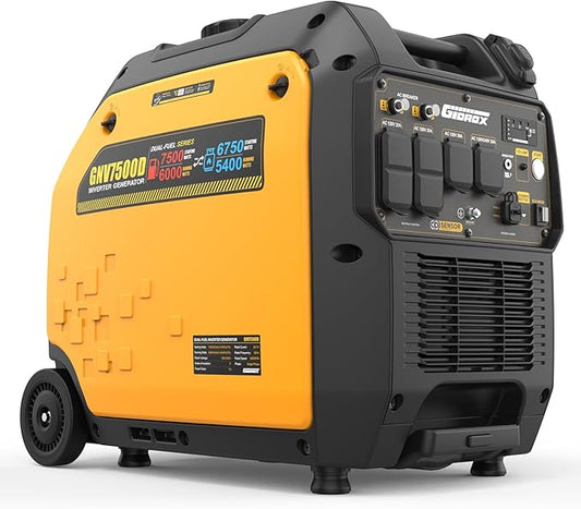 7500W Dual Fuel Inverter Generator, Gas & Propane Powered, RV Ready Remote/Electric Start, Super Quiet, 120V/240V with CO Sensor Portable Generator for RV, Camping or Party,EPA Compliant
