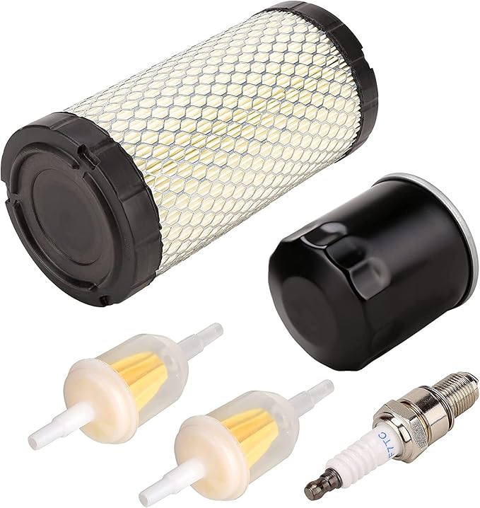 10L0L Golf Cart Tune Up Kit for Club Car Precedent 2004-UP with Kawasaki Engine, Includes Air Oil Fuel Filter 102558201, 1016467, 102003201, Spark Plug BPR2ES
