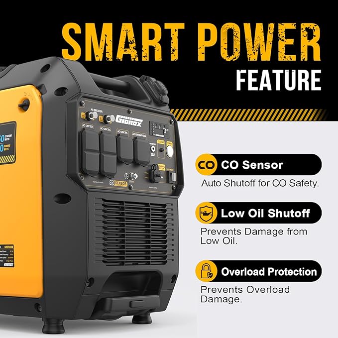 7500W Dual Fuel Inverter Generator, Gas & Propane Powered, RV Ready Remote/Electric Start, Super Quiet, 120V/240V with CO Sensor Portable Generator for RV, Camping or Party,EPA Compliant