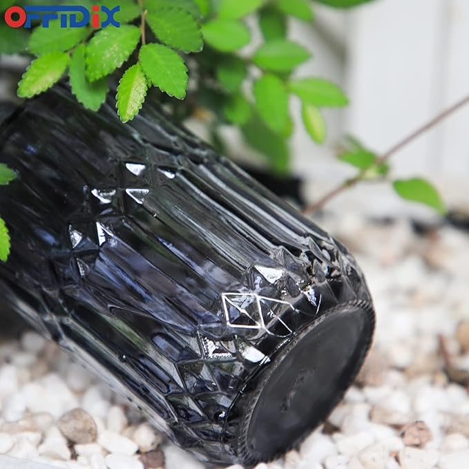 OFFIDIX Glass Spray Bottle, Fine Mist Plant Mister, Handheld Pressure Watering Can,Adjustable Nozzle Glass Spray Bottle,0.43L/15.17oz Handheld Spray Bottles for Garden Plants Cleaning Solutions（Gray）