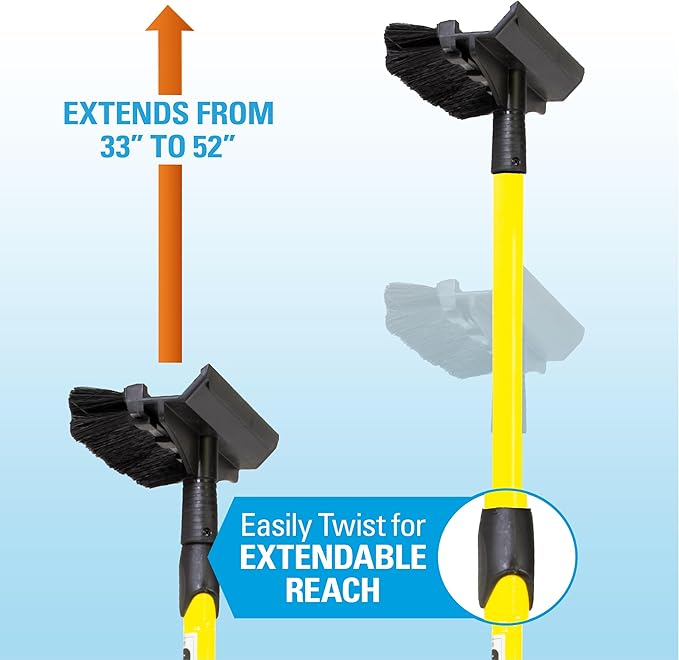 SubZero 2610XM 52" Super Extender Snowbroom with Integrated Squeegee and Ice Scraper (Colors may vary)