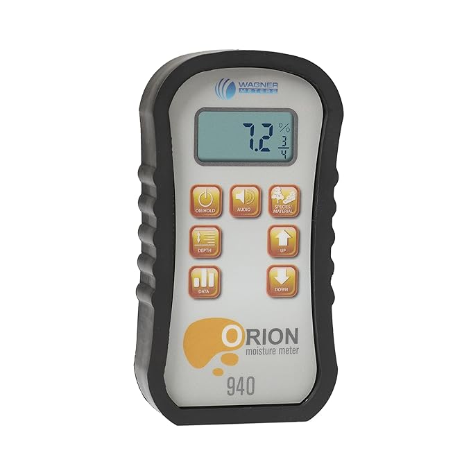 Orion® 940 Pinless Wood Moisture Meter by Wagner Meters I Accurate, Non-Damaging, Dual Depth Lumber Moisture Measurement, Data Collection & Storage, On-site Calibration (NIST Traceable)