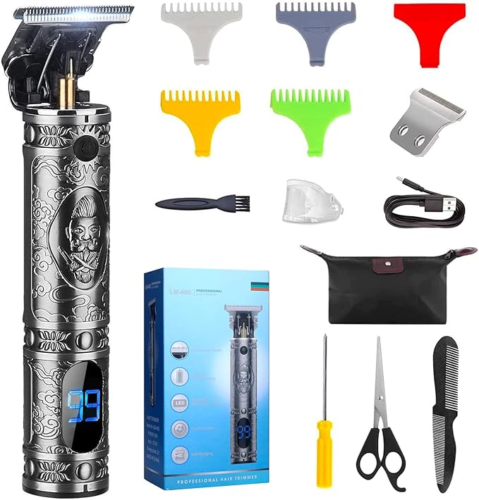 Suttik Hair Clippers for Men with Replacement Blade, Professional Hair Trimmer for Barber, T-Blade Edgers Clippers, Close-Cutting Trimmers, Cordless Clippers for Hair Cutting