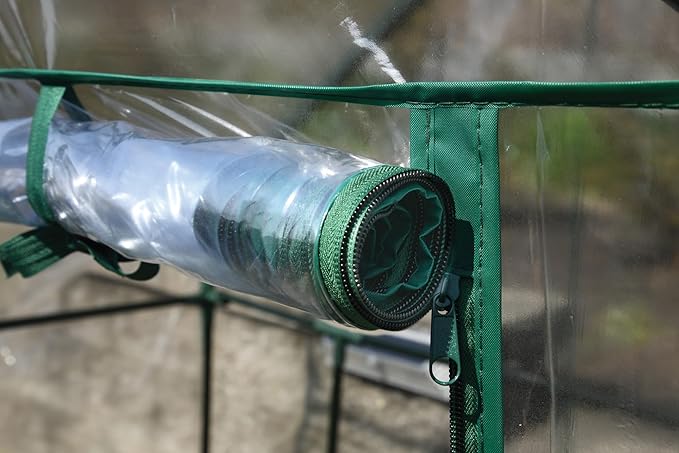 Miracle-Gro 4'8" x 29" x 6'5" All-Season Mini Walk-in Greenhouse with 4 Wire Shelves for Outdoors, Easy-Access and Durable, Translucent