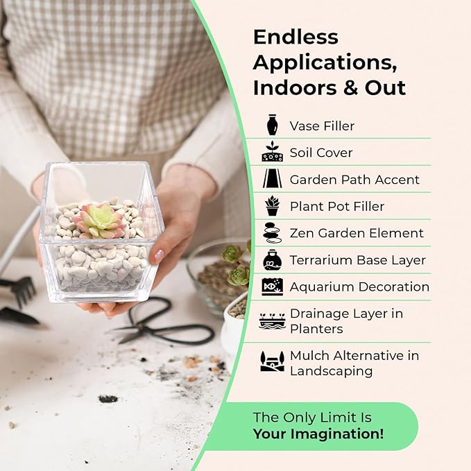 Volcanic Rock for Plants. Black Color Lava Rock. 1/5 Inch - 10 lbs for Potting Soil, Succulents, Pots, Plants, Gardening, Indoor, Crafting, Vase Fillers (Mini, Horticultural - Black Lava, 10)