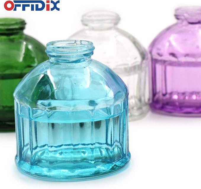 OFFIDIX Glass Spray Bottle,Flower Mister Watering Can Pot 6.3" Tall Spritzer Bronze Plastic Top Pump One Hand Watering Can Indoor Plant Mister Spray Bottle for Garden, Plants, Cleaning