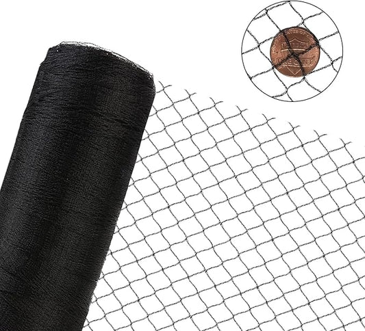25X50 FT Bird Netting for Chicken Coop, 1 in Mesh, Woven Chicken Netting Roof Mesh Cover Garden Protection for Vegetables, Blueberry, Strawberry Plants, Fruit Trees.