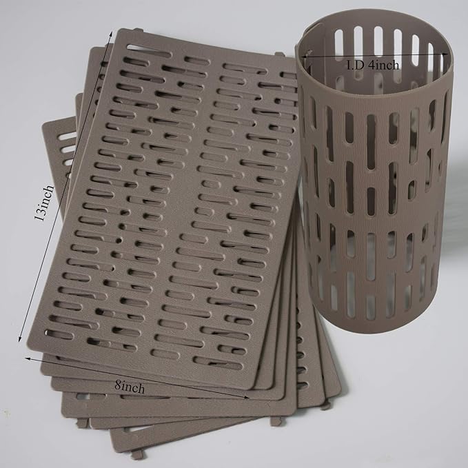 Plastic Tree Trunk Protectors - Nursery Mesh Bark Guard, Prevent Damage From Trimmers, Mowers, Rodents (6 Pack)