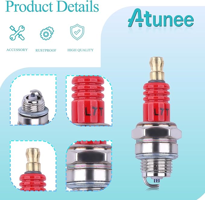 10PCS L7T Spark Plug Replacement for 47CC 49CC 50CC 2-Stroke Engine and for NGK BPMR7A, Fits for Husqvarna Chainsaw Trimmer Lawn Mower Trimmer