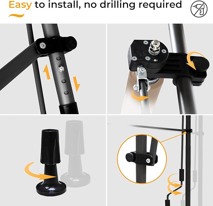 HOMEDEMO Manual Retractable Awning 59" W x 118" H,Side Bar 47-59in Patio Awning Retractable Outdoor Sunshade Shelter Height Adjustable Sunsetter Retractable Awning UV Protection for Backyard Garden