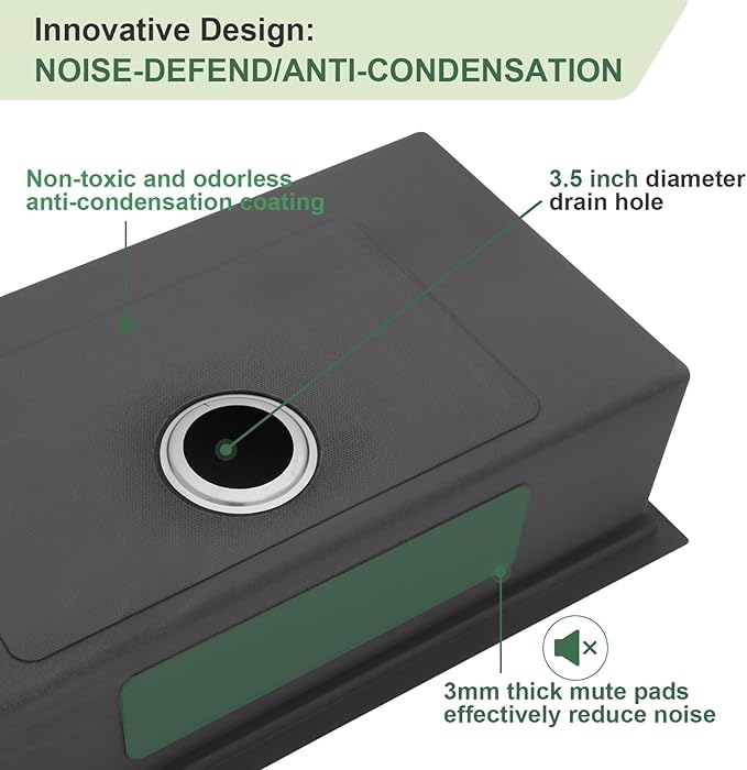 25x22 Drop In Kitchen Sink 16 Gauge Stainless Steel Workstation Kitchen Sinks Handmade Topmount Single Bowl Sink with Accessories, 25x22x9