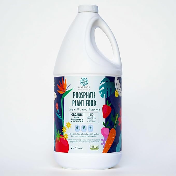 MARPHYL Organic Liquid Phosphate Soil Enhancer. Phosphorus Fertilizer for Garden, Flowers, Vegetables, Succulents, Bamboo, Hydroponics 67.6 oz